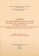 Sumario de la descendencia de los condes de Monte Rey, señores de la Casa de Viezma y Ulloa